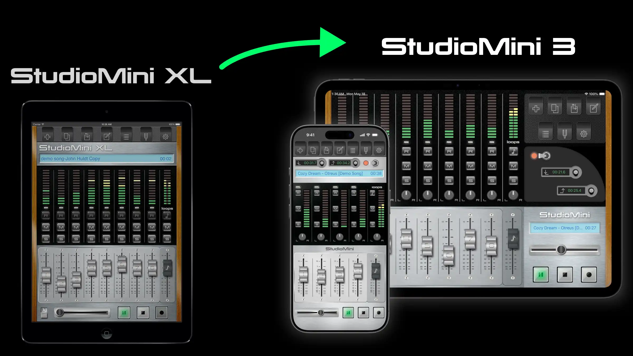 Von StudioMini XL zu StudioMini 3 wechseln
